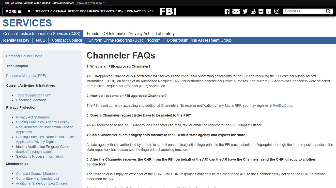 Channeler FAQs — FBI - Federal Bureau of Investigation